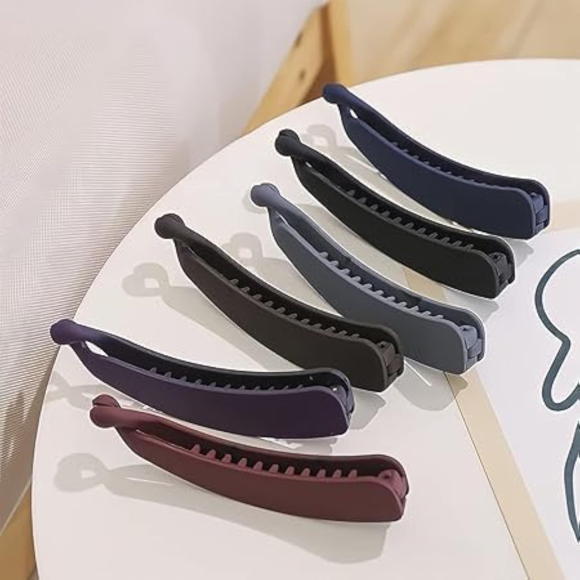 8 PCS Hair Claw Clips, Banana Style