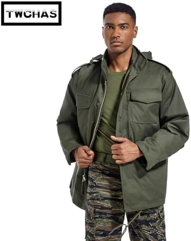 TWCHAS Men's Tactical M65 Field Jacket - Military Coat with
