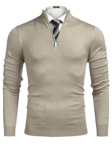 Pull à col roulé en coton Coofandy pour un style casual chic au bureau