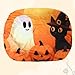 Halloween Car Hood Cover, 59.06x47.24in Car Bonnet Hood Cover Wraps with Ghost Black Cat Pumpkin Bat Moon Dead Branches Patterns and Safety Fasteners Accessories for Halloween Auto Exterior Decoration