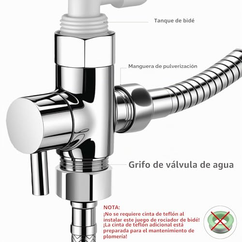 Bidet de mano para lavar pañales de tela y ducha de pulverización para el baño 5