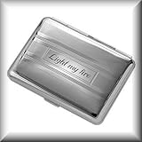 Personalized Silver Cigarette Case Custom Engraved Free - Smoking Accessory - Gift for Smokers, Free Engraving- Ships from USA