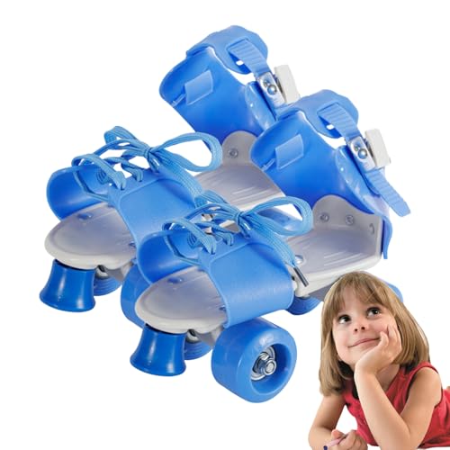 Zapatos Con Ruedas Ajustables: Patín Cuádruple Con 4 Ruedass, Zapatillas Deportivas Con Rueds De Doble Hilera | No Es Necesario Quitarse Los Zapatos, Actividad Recreativa Al Aire Libre Para Principian