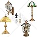 PATIKIL 33 x 16mm Lamp Finials Caps Knob, 2 Set Solid Lamp Shade Top Decoration Screw Cap Nuts with Brass Reducing Adapter for Table Lamps Floor Lamps, Red Bronze