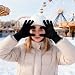 SATINIOR 4 Paar Magische Handschuhe Winter, Schwarz