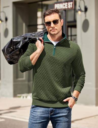 COOFANDY Mens Quarter Zip Sweaters Long Sleeve Business Casual Sweatshirts - image 5