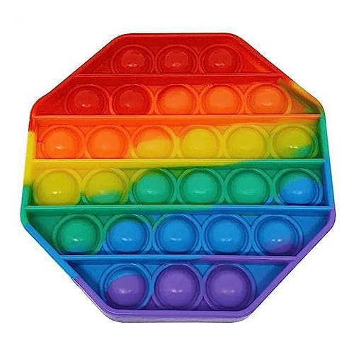 Pop Fun, Yes Toys, Pop It, Fidget Toys, Anti Stress, Octógono, Arco-íris