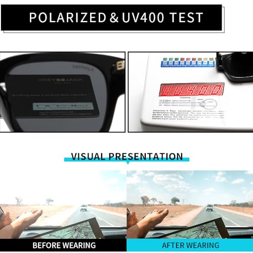 Image of grey jack 100% UV Protection Shades Retro Polarized Sunglasses for Men Women Branded Stylish Design Glasses 3316