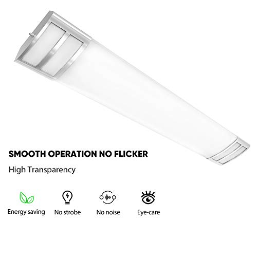 AntLux 4FT LED Flush Mount Puff Lights, 40W 4500LM, 4000K Neutral White, 48 Inch Linear LED Kitchen Ceiling Lighting Fixtures for Laundry, Craft Room, Fluorescent Light Replacement, ETL Certified