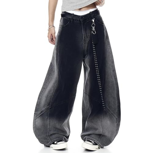 Barrel Jeans Men Vintage Washed Baggy Jeans Men Y2K Tie Dye Oversize Parachute Wide Leg Barrel Denim Pants Hip Pop 6