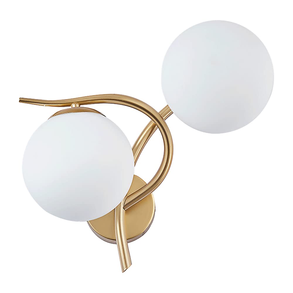 Kreatywna lampa ścienna 2 światła w kształcie kryształowej kuli, kolor ziemi dekoracyjny metalowy klosz lampy retro industrialna lampa stołowa lampka nocna