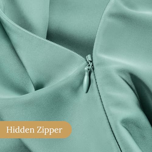 Image of INFIIXSO Body Pillow Cover with Zipper, Luxury Mulberry Silk Long Body Pillow Case 20x54 Inches, Ultra Smooth and Soft Cooling Body Pillow Pillowcase, Gift for Women, Men(ICY Morn)