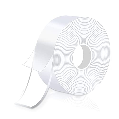 SonoReno Cinta adhesiva de doble cara transparente, lavable y reutilizable para fijar fotos, carteles, alfombras, decoraciones, decorados, etc.