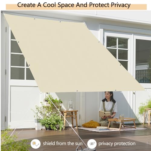 Cubierta impermeable para pérgola beige de alta densidad y 90% protección UV 3