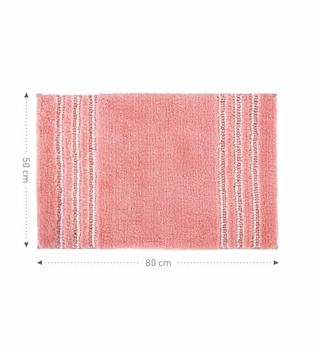Image of Obsessions Ultra Soft Solid Bath Mat - Premium 1950 GSM Density, Anti-Skid Safety Backing & Superior Absorbency for Quick-Dry Comfort (50x80 cm, Peach)