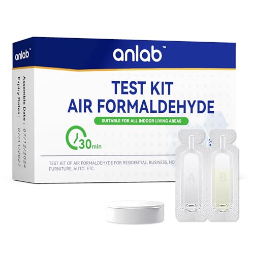 anlab Air Formaldehyde (HCHO) DIY Test Kit - Used for Air Quality Testing Detector Used for Home Residential Business Hotel Hospital School Furniture Auto (Pack of 3)