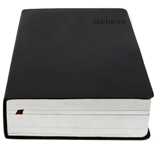 Lemical Caderno de couro grosso, 720 páginas, retrô, com forro grosso, diário de escrita B6, capa du