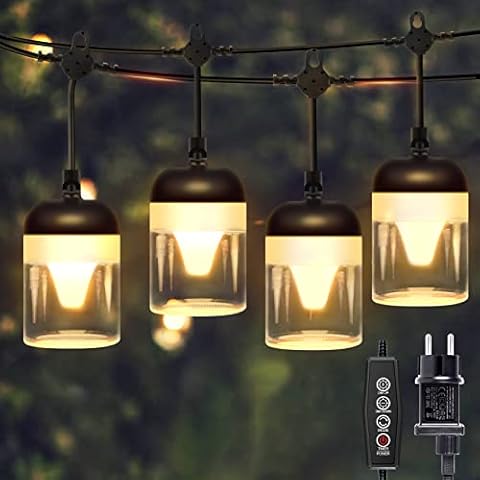 SUWITU Guirnaldas Luces Exterior, 15M Impermeable y 8 Modos de Luz - Blanco Cálido Cover