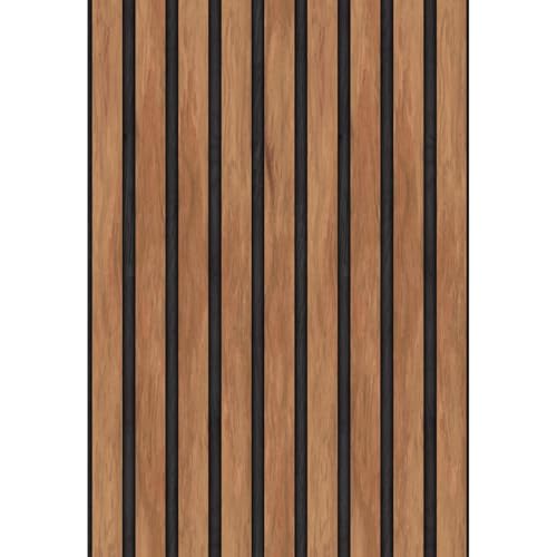 Main Street Peel and Stick Wallpaper Eco-Friendly Sheets 12 Pack, 11 X 16 Inch Wood Slat Panel Design, Wall Mural for Home Decor, Removable Wall Decor Wallpaper Peel and Stick for DIY Projects by Main Street - Used condition - US$19.47