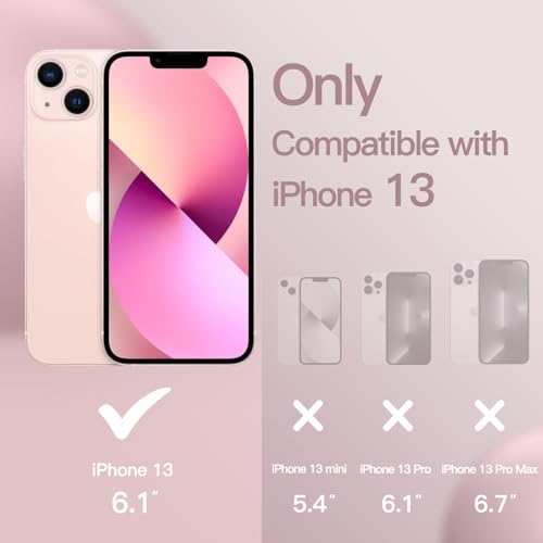 JETech Funda de Silicona para iPhone 13 6,1 Pulgadas, Funda Protectora de Cuerpo Completo con Tacto Suave y Sedoso, Cubierta a Prueba de Golpes con Forro de Microfibra (Rosado) - Imagen 3