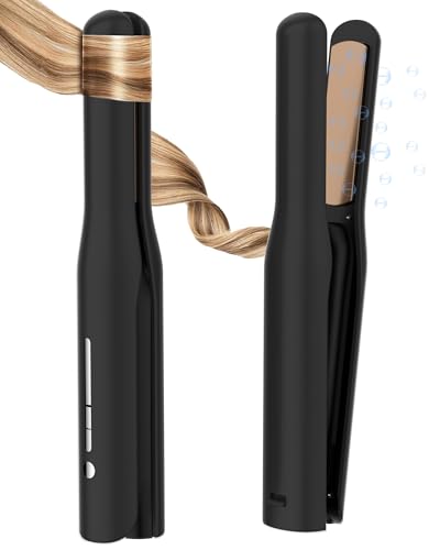 Cordless Straightener and Cordless Curling Iron 2 in 1