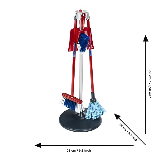 Theo-Klein-6765-Vileda-Cleaning-Station-I-Childrens-Cleaning-Set-Including-Broom-Mop-and-much-more-I-Easy-to-Assemble-Storage-Stand-I-for-Children-Aged-3-and-over