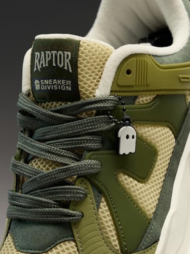 Image of The Souled Store Raptors V2: Men and Boys Low Top Sporty Casual Street Wear Chunky Sneakers | Retro Trainer with Breathable Mesh, Cushioned EVA Midsole & Ultra-Grip Rubber Outsole