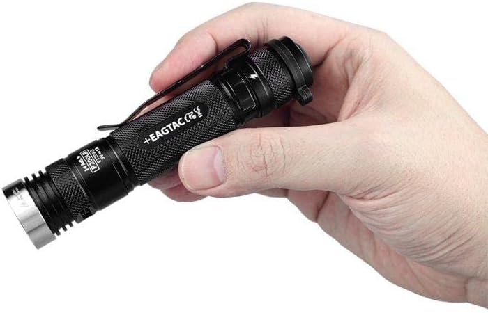 EagleTac P200LR Luminus SST40 LED Rechargeable Flashlight- 2100 Lumens w/Battery and Eco-Sensa USB-C Charging Cable