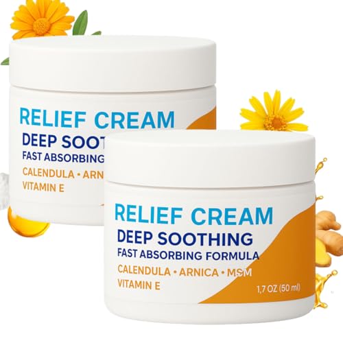WOVOEO 2 PACK Carpal Tunnel Relief Cream, Herbal Nerve Relief Cream for Hands & Wrists, Non-Greasy Formula with Arnica, Emu Oil and Turmeric Oil