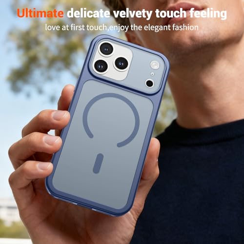 Image of SUPFINE Magnetic for iPhone 17 Pro Case Lavender Gray | (Compatible with MagSafe)(Military Grade Drop Protection)(Camera Protection)Translucent Matte Phone Cover