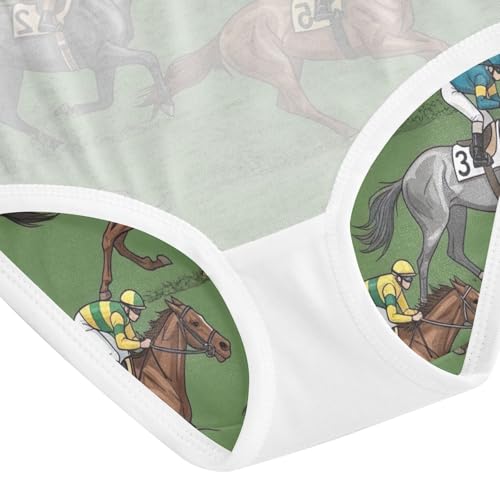 Toddler Panties, Horse Racing Girls Cotton Underwear, 2–8 Years4