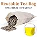 60 Pcs Empty Spice Bags for Cooking Soup, 3x4 In Natural Muslin Drawstring Bag, Reusable Tea Bags for Loose Tea, Small Cheese Cloth Cotton Bag for Straining, Unbleached Cheesecloth Herb Sachet Bag