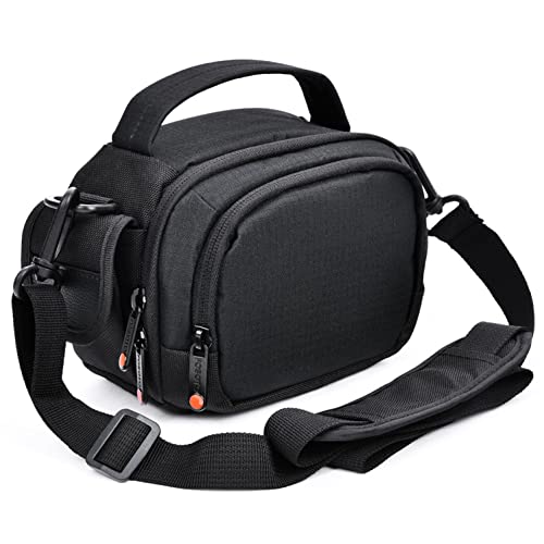 Borsa per videocamera FOSOTO, custodia nera compatibile con Panasonic HC-V180, Sony HDR-CX405, FDR-AX43