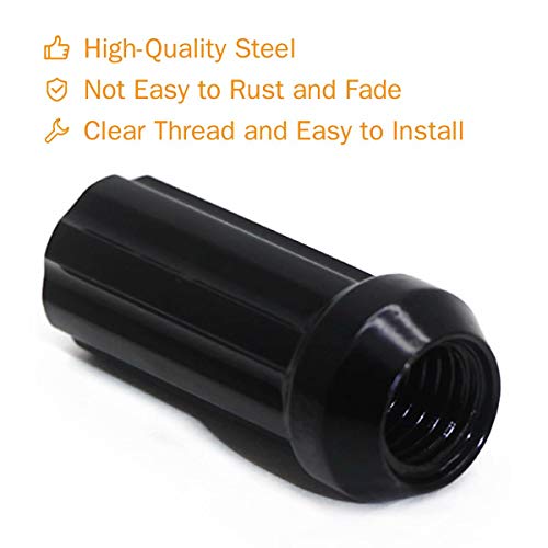 image for GAsupply 14x2 Lug Nuts Black, 32pcs M14x2.0 Spline Lug Nuts Closed End