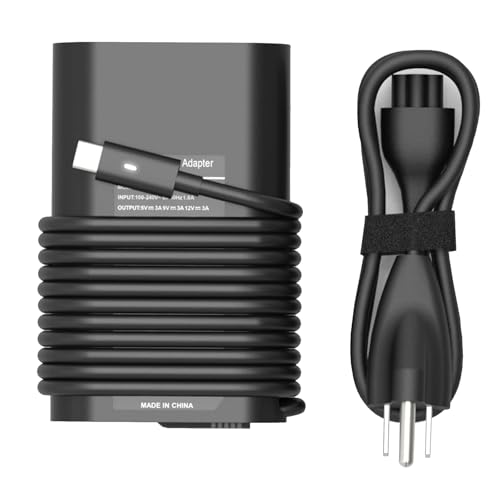 65W 45W USB C Laptop Charger Compatible with Dell Latitude 7420 5420 5520 5430 5440 7440 5450 5530 7330 7430 5540 5320 7320 9430 3450 3550 7410 2in1, XPS 13, Computer Type C AC Adapter Power Cord by YLLKJJT - Used condition - US$21.74