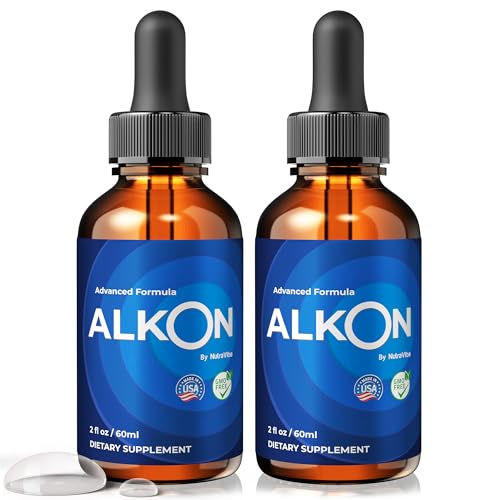 (2 Pack) Alkon Drops – Natural Liquid Supplement for Energy, Metabolic Support & Cleanse | Alkon Sublingual Formula for Healthy Body & Balance, Easy-To-Use and Non-Habit Forming, Review (60 Servings)