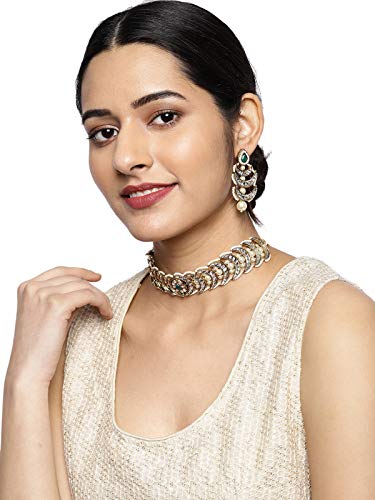 Women's Graceful Kundan & Traditional Choker Necklace Set