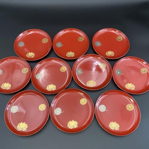 象彦/赤色 漆器 菓子器 丸型 象彦/赤色 漆器 菓子器 丸型