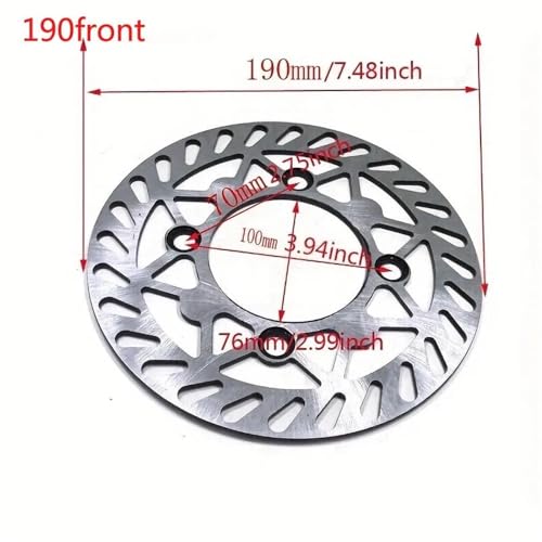 Disque de frein 190mm avant en fer pour moto de cross SDG dirt pit bike - 2