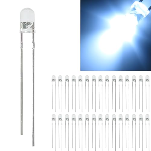 Hi-FIELD 超高輝度 LED 白色 3mm 18000mcd 20ｍA 30° 砲弾型 発光ダイオード 30個