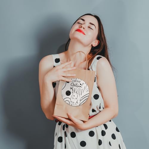 10 ostertüten | mit 10 Aufklebern süße Ostergeschenktüten | zum Befüllen als Osternester Osterkorb für Kinder Ostereier zum Befüllen Osterdeko Ostern basteln