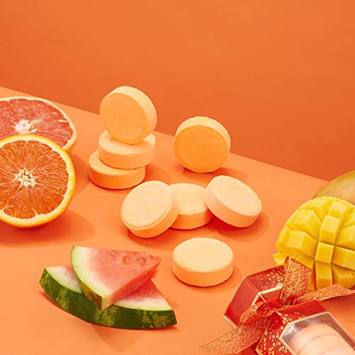 Shower Steamers Gifts For Women & Men - Orange, Watermelon, Mango, Pink Grapefruit Essential Oils Scented Aromatherapy Bath Bombs, Nasal Congestion Relief Shower Tablets, Birthday Gifts #TOP5