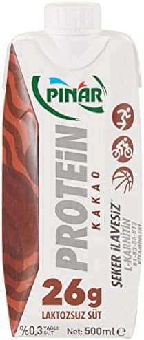 Pınar Kakaolu Protein Süt 500 ml 26g Protein, Şeker İlavesiz — Amazon ürün görseli
