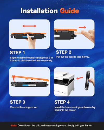 Toner 130A Kompatibel für HP CF350A CF351A CF352A CF353A Tonerkartuschen für HP Color LaserJet Pro MFP M176n M177fw Toner , 130A Schwarz Cyan Gelb Magenta, 4er-Pack