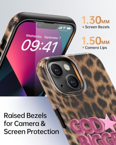 Coque iPhone 14 Plus léopard pour femme active adepte de MagSafe