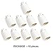 Luxvista Gx24q to E26/E27 LED Light Sockets Adapter, Gx24 to Medium Edison Bulb Base Adapter, 4 Pin CFL Lamp Base Converter, Remove Bypass The Ballast, 10-Pack