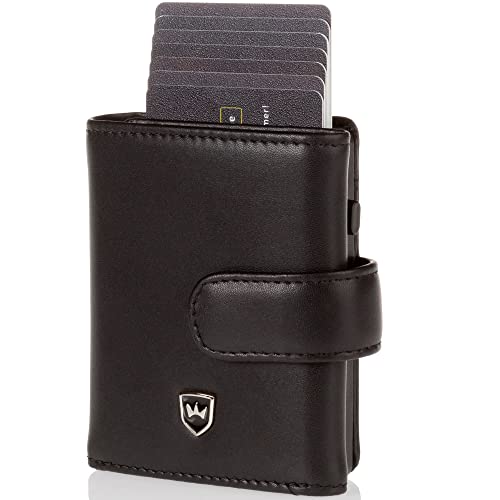 Kronenschein® - Portafoglio in vera pelle grande - Portafoglio in pelle da uomo POP-UP - Portafoglio premium con protezione RFID - Portafoglio in vera pelle - Borsa
