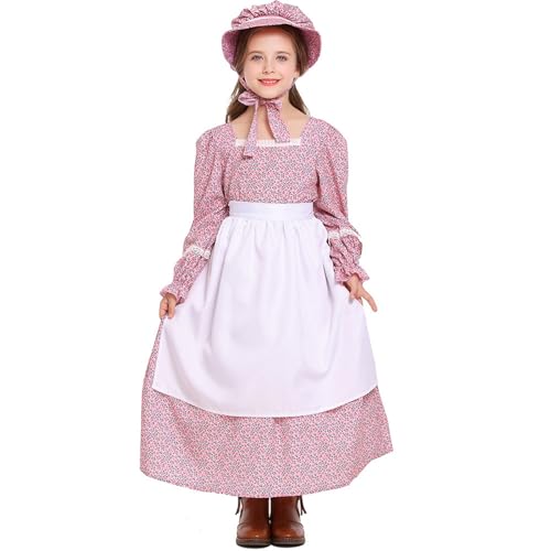 Dirndl fille vert et sa jupe imprimé fleuri courte pour tenue de fête