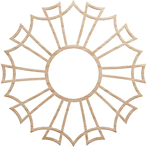 Image of Ekena Millwork 22 inchOD x 7 3 /4 inchID x 1 /4 inchT Augustus Wood Fretwork Pierced Ceiling Medallion, Alder