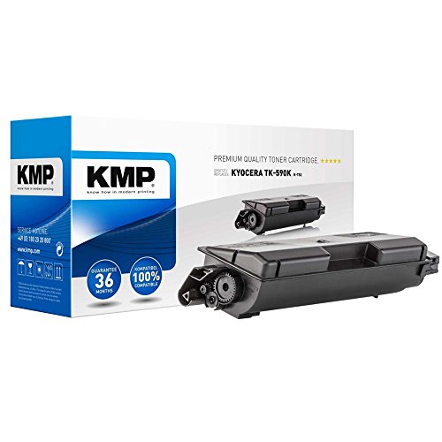 Cartouche KMP K-T52 noir compatible Kyocera TK-590 K haute précision pour documents officiels